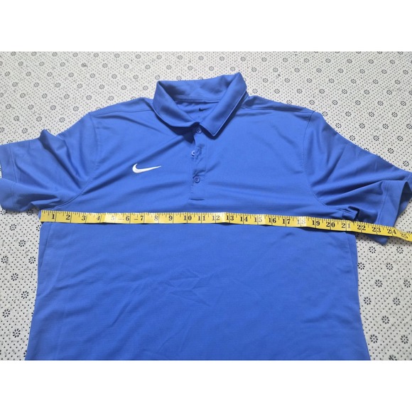 2 Nike Dri Fit Golf Polo Shirt Men's Size M Blue Short Sleeve Athletic - Picture 7 of 10